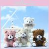 Adorable Cute Teddy Bear Plush Doll Keychain Cartoon Stuffed Toy For Bag Decor