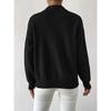 Solid Color Loose Knit Top Semi High Neck Pullover Long Sleeved Sweater Women Autumn and Winter