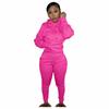 Women's  And Winter Padded Hooded Sweatshirt Two-Piece Casual Sports Suit
