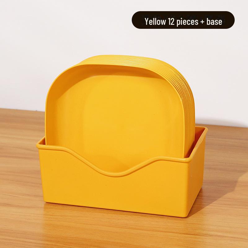 

Японская тарелка из колотой кости — украшение домашнего обеденного стола с местом для хранения — идеально подходит для фруктов, орехов и конфет в качестве подарка 12 Pieces + Base