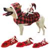Fashion Cute Modern Santa Claus Riding Deer Costume for Dogs Winter Eco-friendly Christmas Pet Clothes