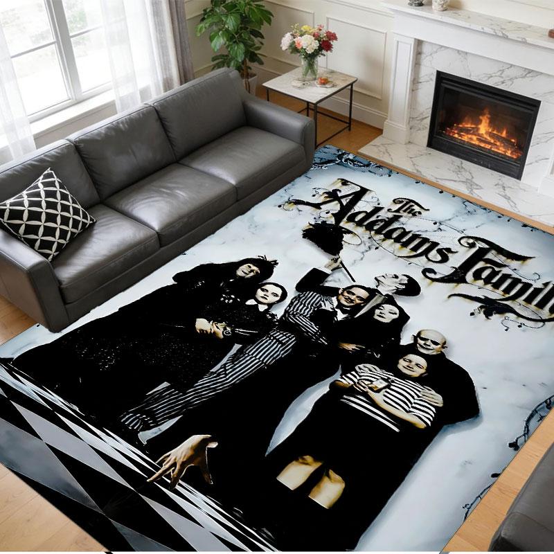 Crystal Velvet Rug Soft Non Slip Indoor Floor Mat Home DecorThe Addams Family