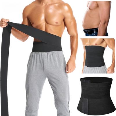 Herren Taillentrainer Bauchstraffung Bandage gewickelt Schlankheitsgürtel Shapewear Taillentrimmer Korsett Bauchformer
