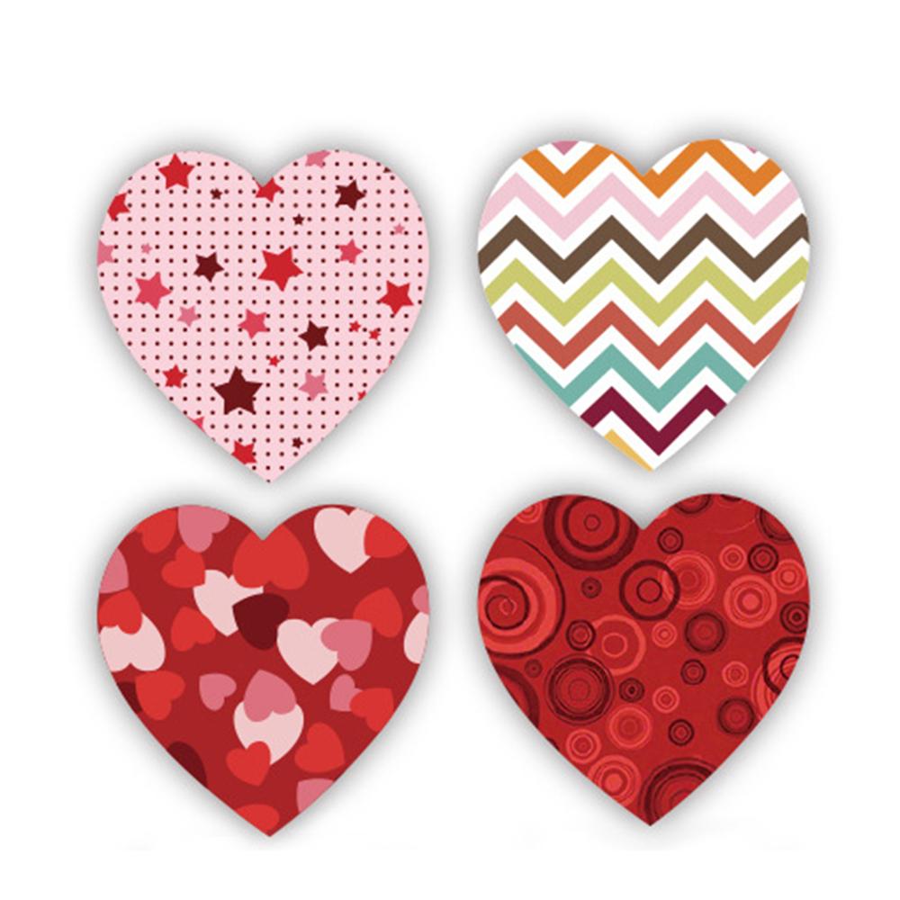 100-500pcs Heart Valentines Day Sticker Thank you Candy Bag Seal Sticker Scrapbooking Valentines Gift Box Label Decoration