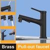 Single Hole Bathroom Basin Faucet Pull-out Brass Faucet Hot and Cold Water Mixer Water Tap Single Hole For Bathroom Sinks Taps