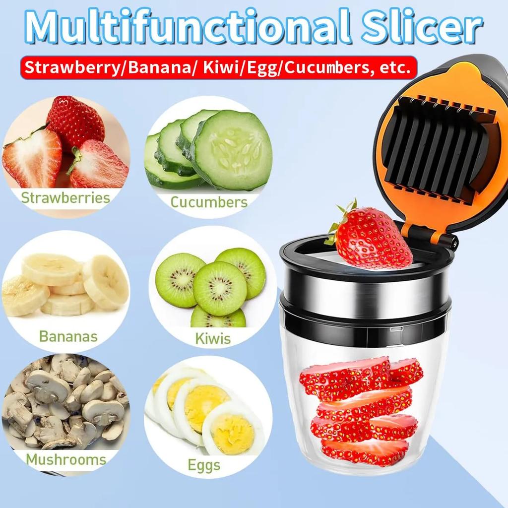 Manual Fruit and Egg Slicer with Container