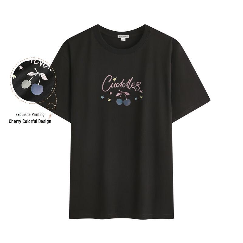FivePlus Women s Cooling Loose Short Sleeve T-shirt L чёрный