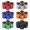 AJQ1 4pcs ST Emblem Aluminum Car Styling Wheel Tire Valve Cap Dust Cover for Ford Fiesta Mondeo Fusion Kuga Edge Mustang Explorer RS