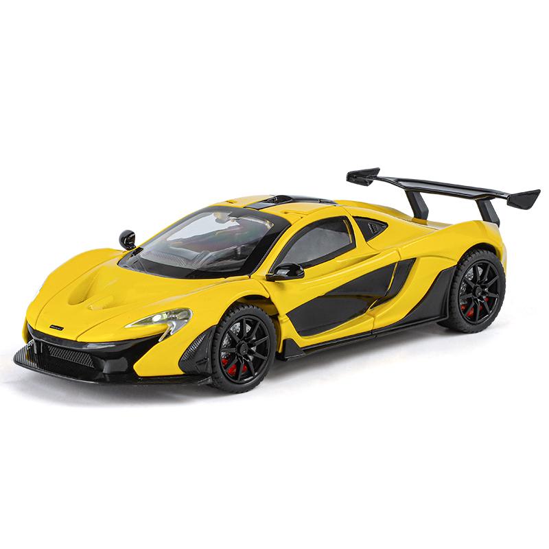 1/24 Simulation McLaren P1 Alloy Model Car Doors and Hood Can Be Opened Has Sound and Lighting Functions Rich In Details