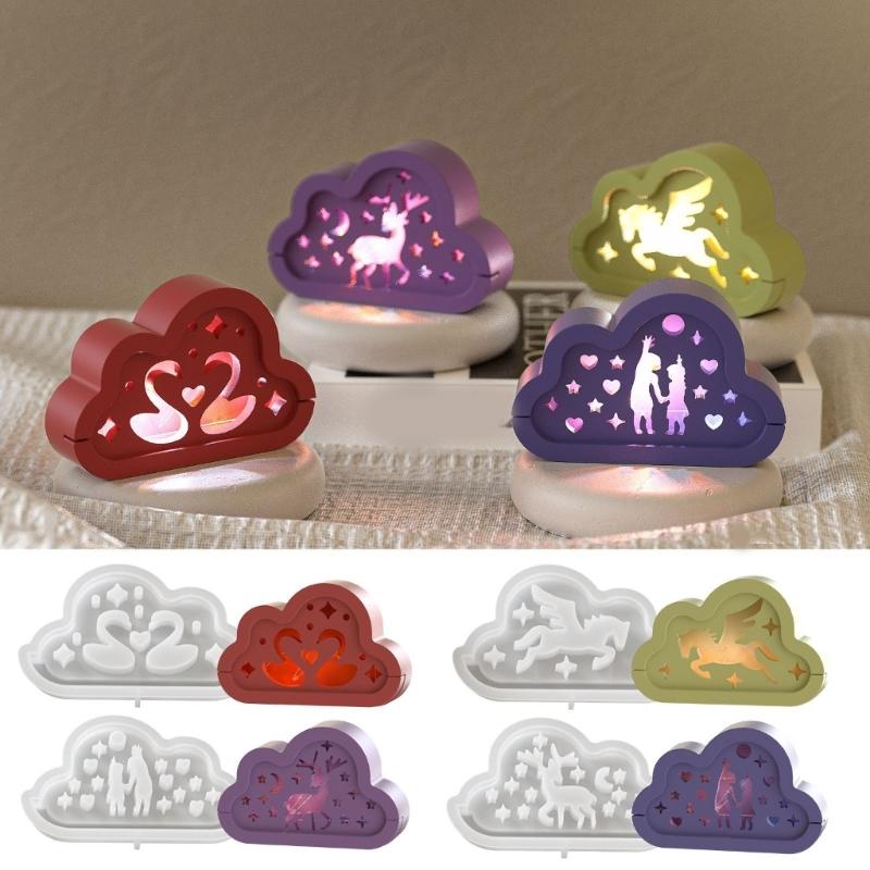 DIY Cloud Silhouettes Lamp Silicone Mold Set Romance Cloud Lamps  Mouldfor Creative Homes Decoration and Gift Making
