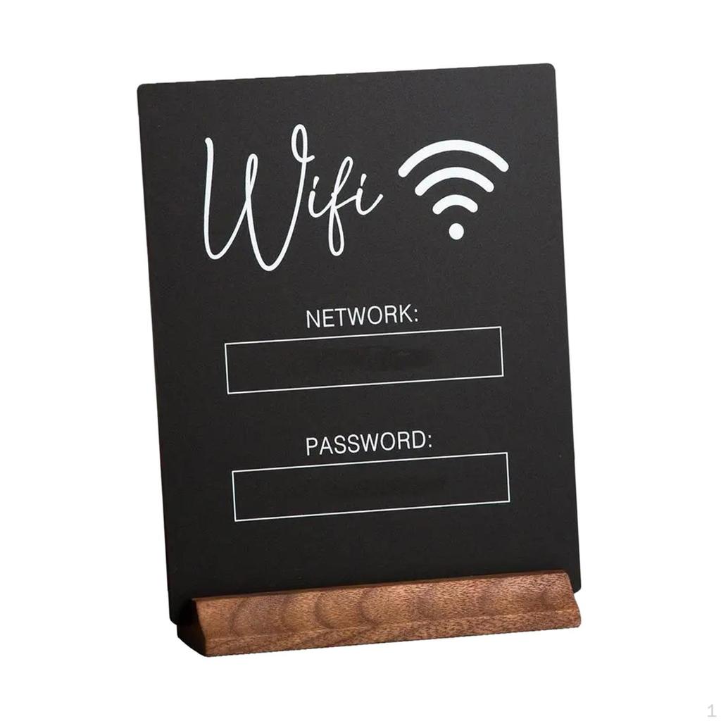 WiFi Password Sign Board Acrylic Reusable Table Display Holder Centerpiece Decoration for Guests