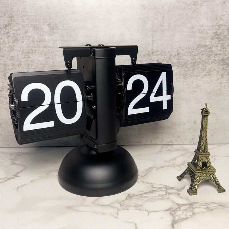 European Retro Flip Clock: Simple Desktop & Wall Design