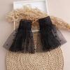 Women Detachable Sleeve Fake Cuffs Female Lace Thin Pleated Flare Sleeve False Cuffs Ruffles Wristband Decorative Accessory