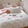 Cotton cartoon washed cotton four-piece set INS wind three-dimensional towel embroidery children's dormitory cute pure cotton three-piece set