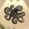 Large Metal Octopus Wall Art Victorian Gothic Laser Cut Sculpture Nautical Halloween Decor Gift