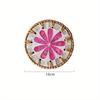 2PC handmade rattan-edged colorful shell coaster natural mother-of-pearl insulation pad light luxury insulation pad shell coaster