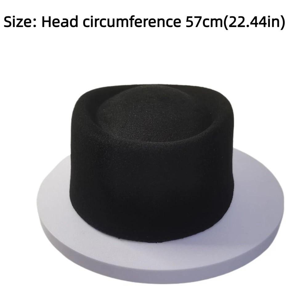 Hard Dome Stage Performance Hat Formal Millinery Berets New Pillbox Hat  for Party