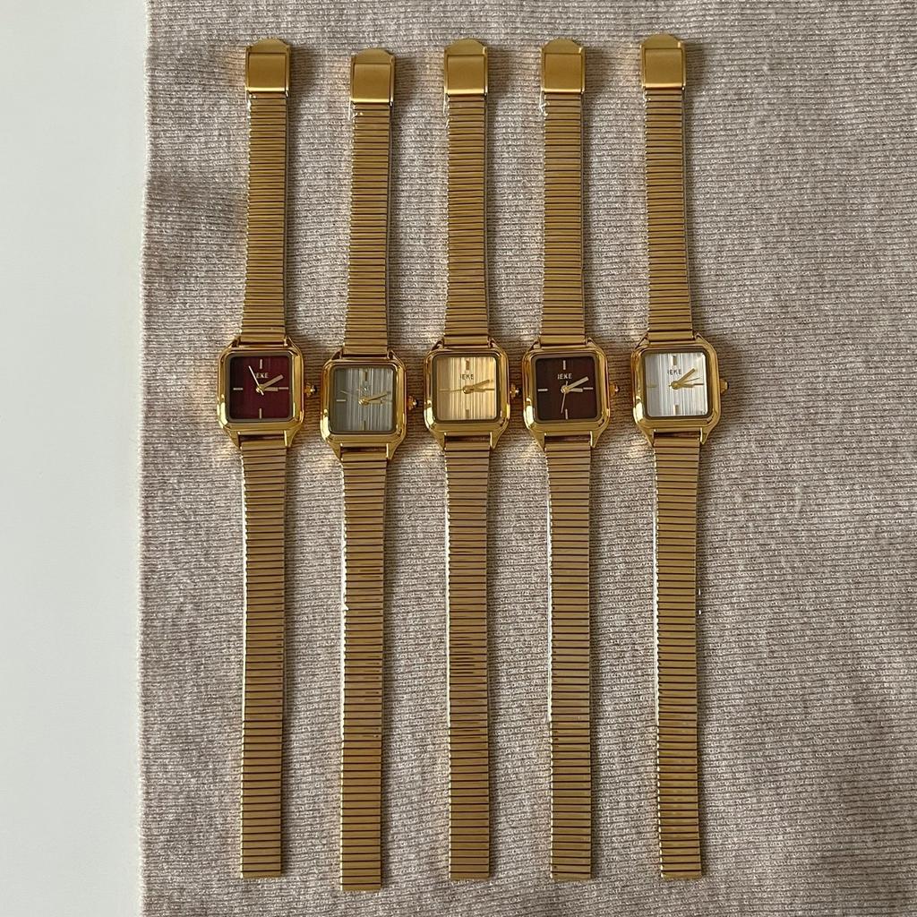 New Luxury Gold ChainVintageWatchFor Women Minimalist And StylishDesign Quartz Wristwatch Women'S Fashion Watch, Women'S Jewelry
