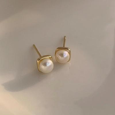 Nuovi Semplici Raffinati Orecchini a Bottone in Finta Perla Bianca Coreani Per Donne Ragazze Gioielli per Orecchie Minimalisti Regali Vendita all'Ingrosso