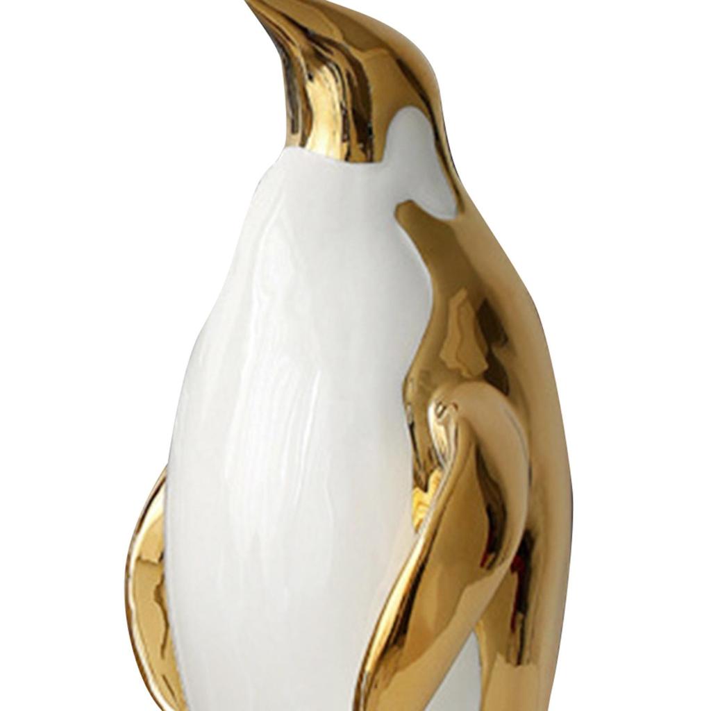 3 Pieces Penguin Sculpture Statue Porcelain Ceramic Decorative Nordic