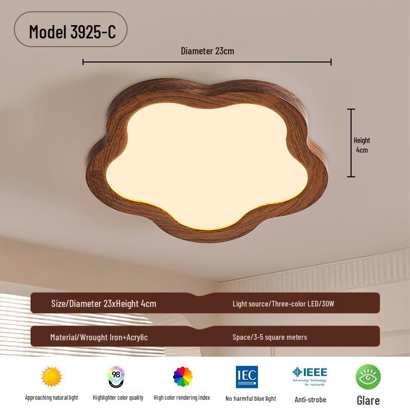 

Walnut Cloud Ceiling Light: New Chinese Style for Bedroom & Children s Room