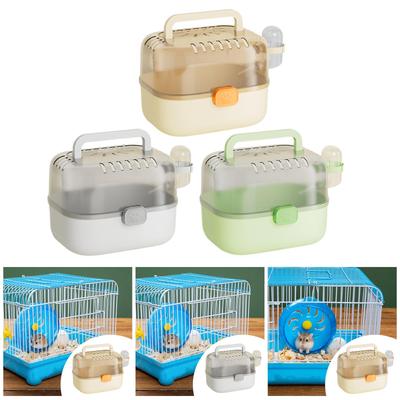 Hamster Cage, Portable Enclosure Spacious Breathable Hamster Habitat Travel Case with Water Bottle