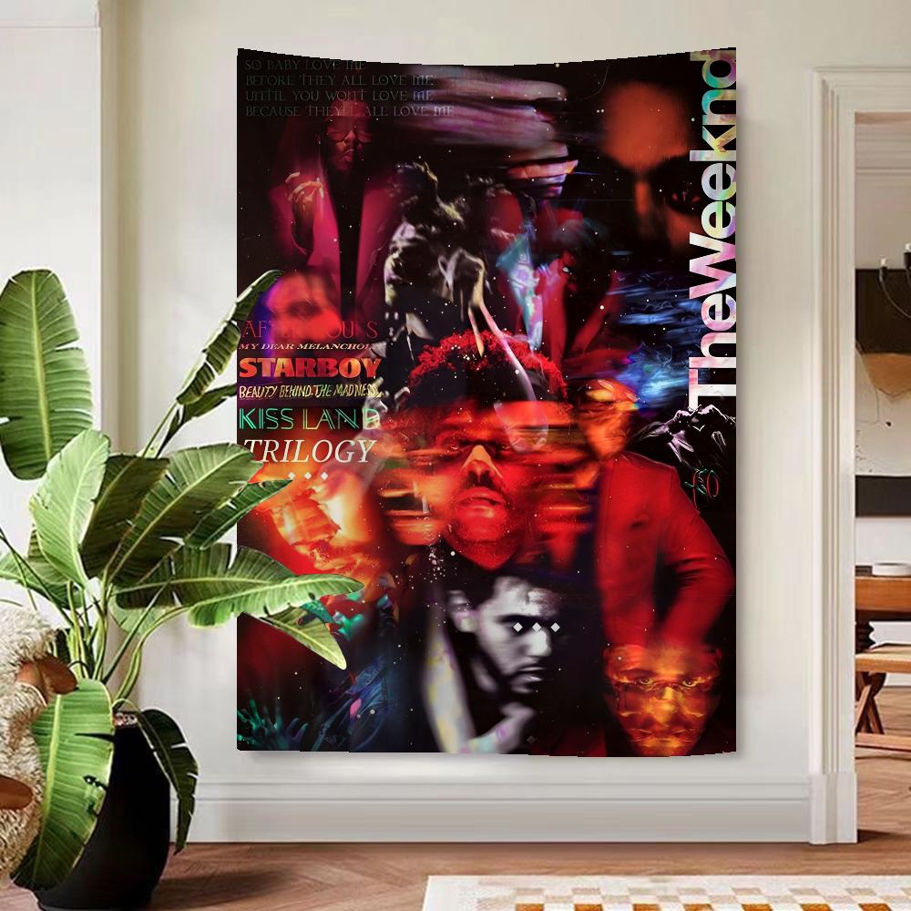Rapper The Weeknd Printed Large Wall Tapestry Wall Hanging Decoration Household Decor Blanket