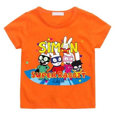 Simon Super Rabbit T-shirt Cute Boys/ Girls Cartoon T-shirt Children High Quality Camisetas Casual Soft Kawaii Top