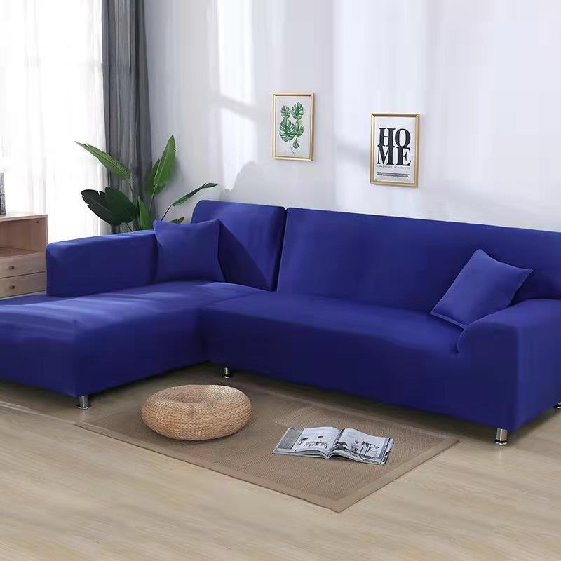 Solid Color 1/2/3/4 Seat Sofa Cover Stretch Milk Silk Fabric Couch Covers for Living Room Sectional Corner Settee Slipcovers 1PC
