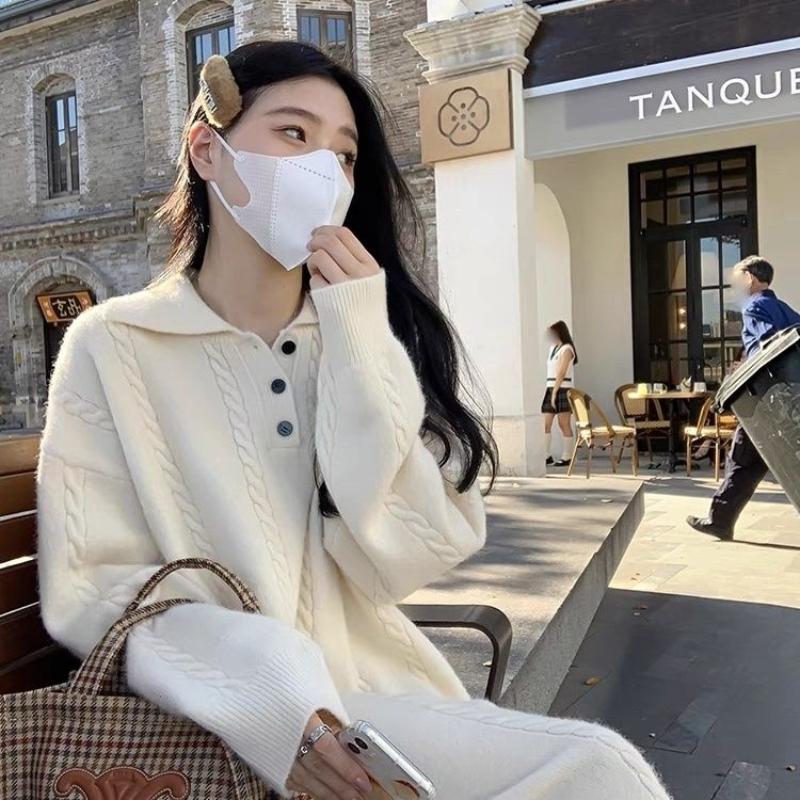 Super Beautiful Woolen Dress Women Autumn and Winter Loose Sweater 2023 New Long Knitted Long Sleeve Pullover Female Dress