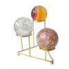 Large Capacity Triangular Ball Base Silver/Black/Gold Crystal Ball Stand  Office