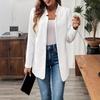 QICED Giacche e cappotti a maniche lunghe autunnali e invernali con stampa a tinta unita casual vintage da donna