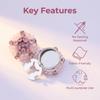 Water Crystal Flower Cufflinks With Gemstone Embellishments For Men And Women
