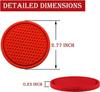 Car Cup Universal Cup Holder Embedded in Ornament Coaster Car Interior Accessory Coaster, Non-Slip (4 Pieces), (Red)