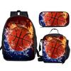 Elementary school students' simple large capacity basketball backpack, 1-3 grade lunch bag, pencil case, children's backpack