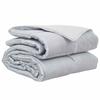 All Season Bed Blanket Silver 135 X 200 Cm Satin & Microfiber