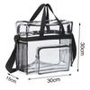 Unisex Transparent Travel Bag with Mesh Side Bag Portable Lightweight Hiking Trip Pack for Fitness Workout