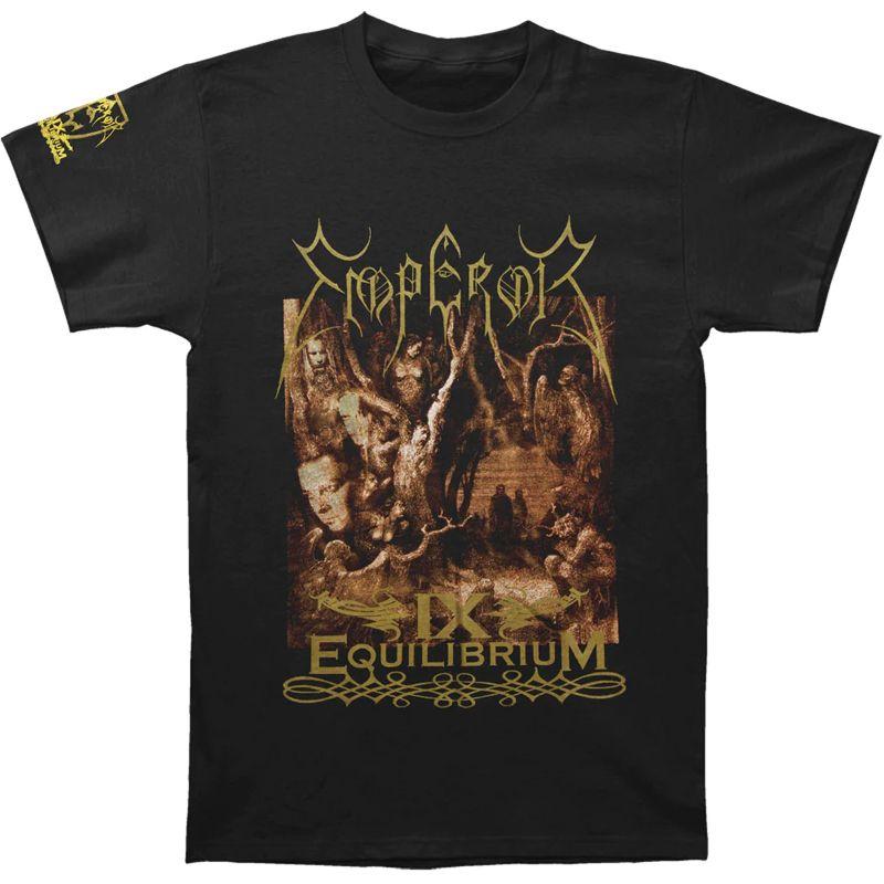 1991Emperor Band Norwegian Black Metal Rock Dark Style American Retro Men's Cotton Short Sleeve T-Shirt Casual Fashion