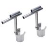 2pcs Handheld Bulb Planter Tool Stainless Steel Gardening Bulb Transplanter with Comfortable Grip for Digging Holes