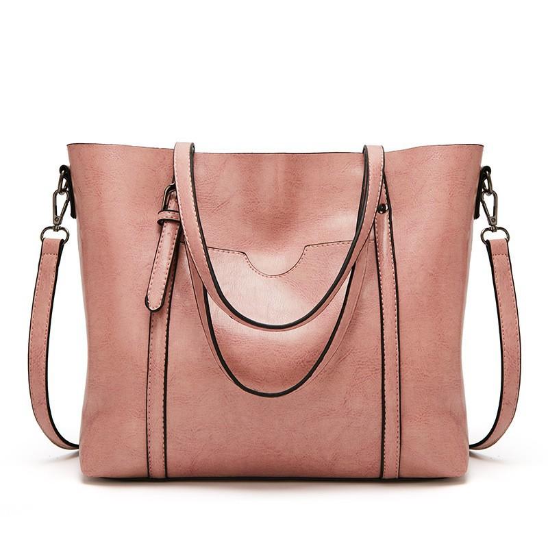 Umhängetaschen für Frauen Ölwachs Leder Handtasche Tote Umhängetasche Vintage Schulranzen Frauen Taschen Designer Handtasche Hohe Qualität