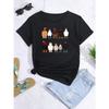 Chicken Print Crew Neck T-shirt, Casual Loose Short Sleeve Fashion Summer T-Shirts Tops, Women's Clothing