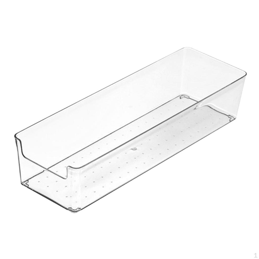 Clear Drawer Organizer Storage Tray Bin Stackable Desktop Box Fridge for