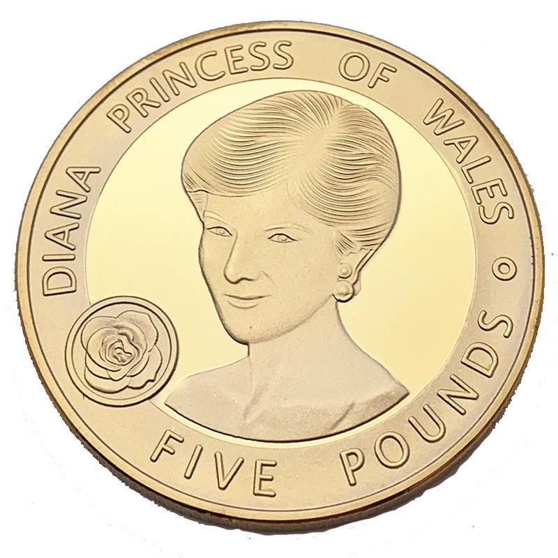 Princess Diana Gold-Plated Commemorative Coin Badge