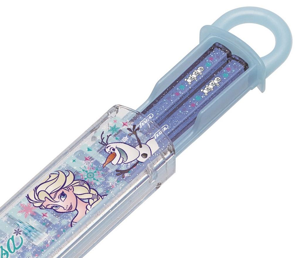 Skater Children's Chopsticks and Chopstick Case Set, Frozen Design, Made in Japan, ABS2AM