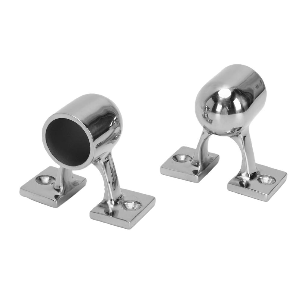 2pcs Boat Hand Rail Fitting 1in OD Tube 90 Degree End Stanchion Marine Railing Support Bracket Hardware