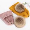 Hat Women's Winter Versatile Thickened Hairball Wool Hat Tide Student Autumn Winter Pullover Thickened Knitted Hat