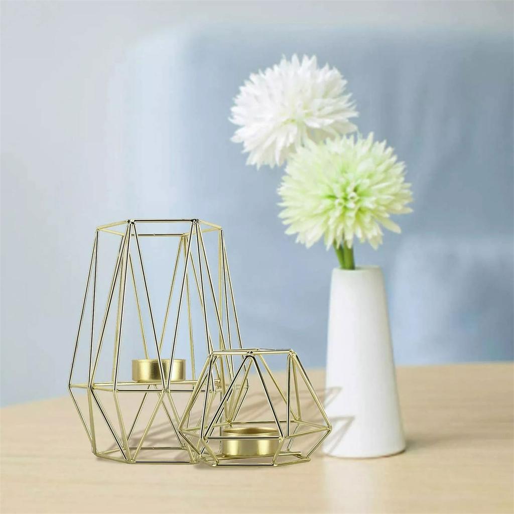 Elegant Geometric Candle Holder Tealight Display Stand For Modern Home Decoration And Gift Giving