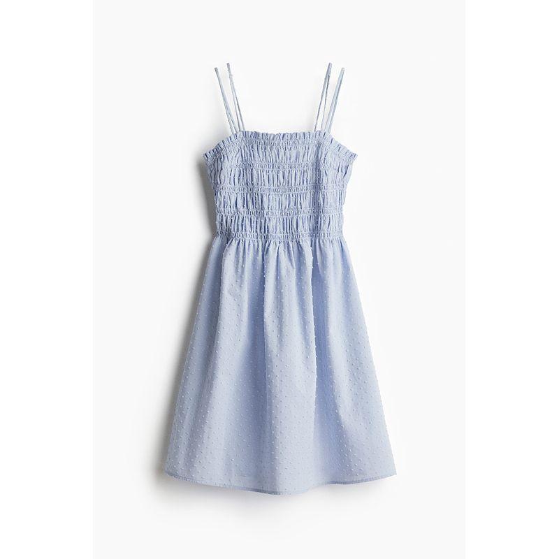 

HM Women s Vest Camisole Dress 2025 Autumn New Arrival French Square Collar Pleated Floral Skirt 1275782 Light Blue 155/80