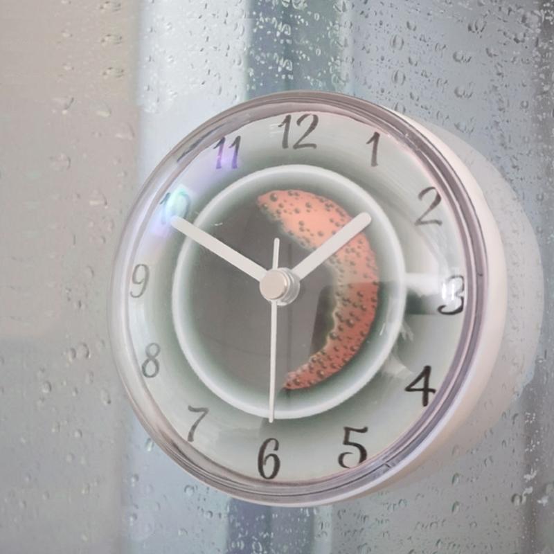 Digital Shower Clock Waterproof Wall Clock Suction Cup Bathroom Clock Suction Cup Wall Clock for Shower Washroom Kitchen