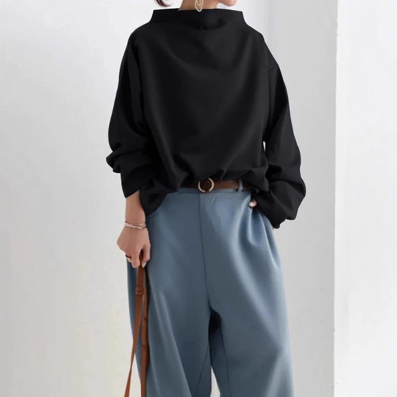 Damesmode Casual Effen Kleur Print Lange Mouw Blouses & Overhemden